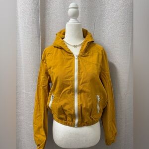 Forever 21 Women’s Mustard Yellow Cropped Jacket Size Medium | Y2K Casual